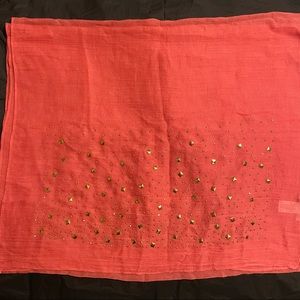 🌸 Bundle 2 for $10 🌸  Charming Charlie’s Coral with Gold embellished Scarf